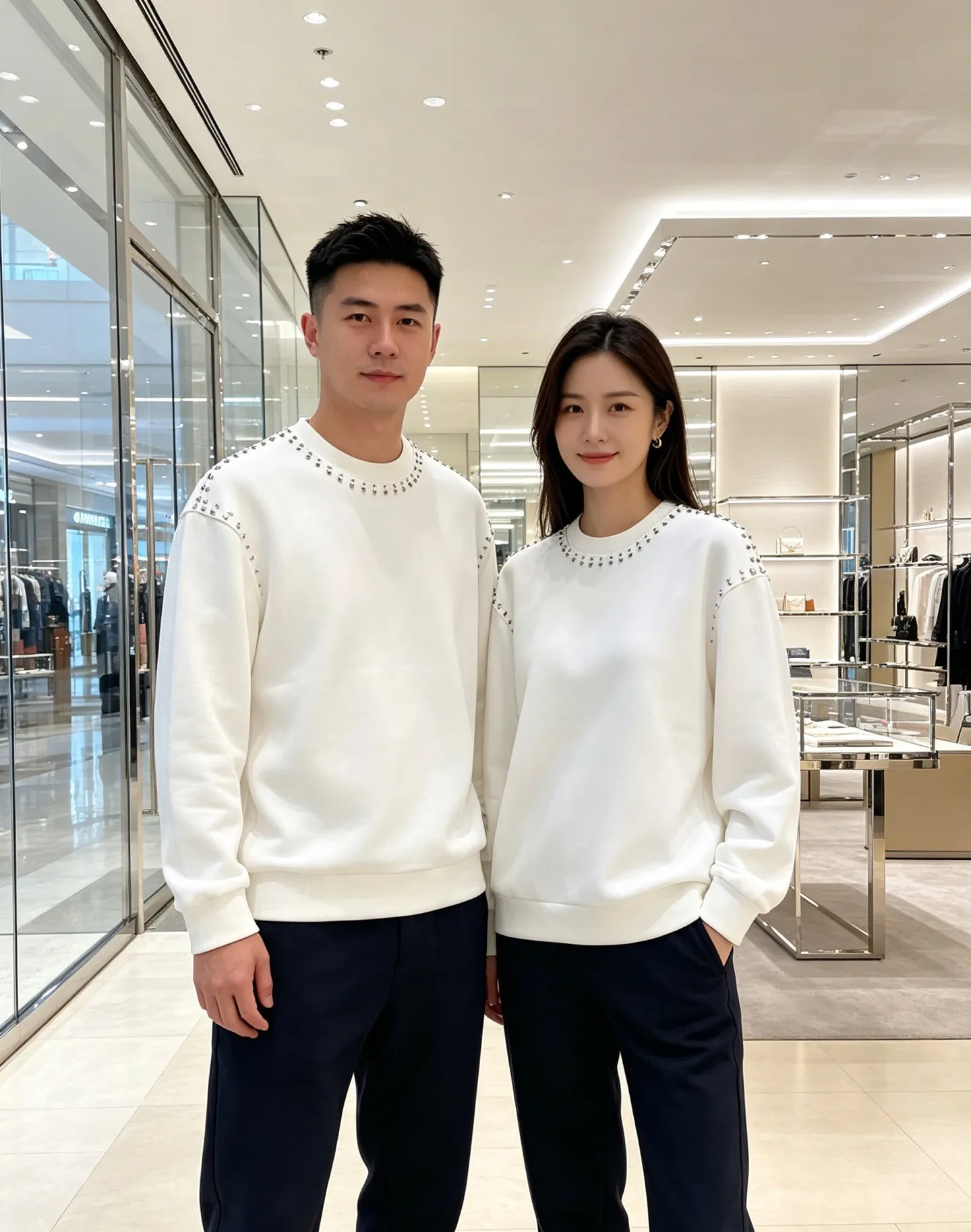 Louis Vuitton/Louis Vuitton Heavy Duty Rivet Crew Neck Sweatshirt